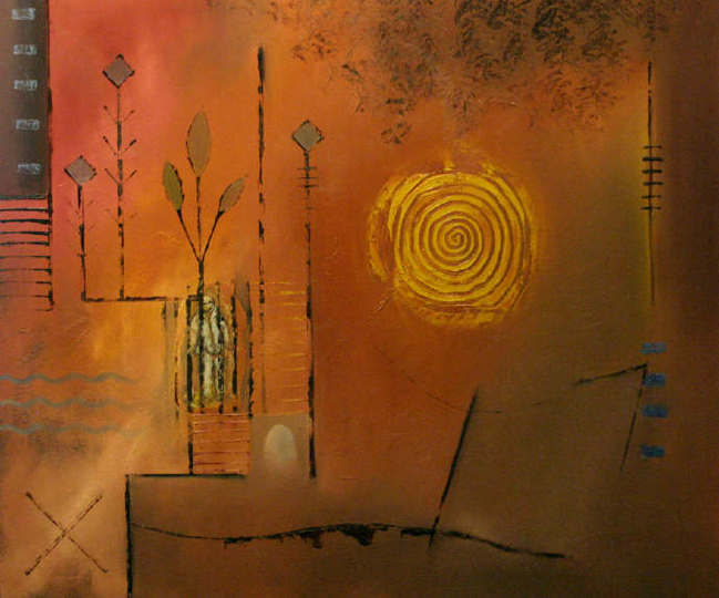 IL est o� le Soleil�?   2008  100x120  Huile sur toile -- Cliquez pour voir l'image en entier