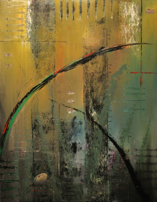 requiem macadam 2010 90x70cm huile sur toile
