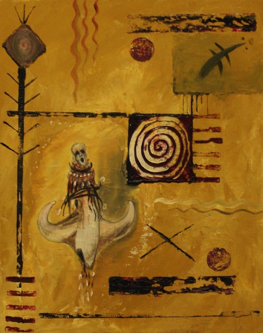 chamanisme 2008 50x40 huile sur toile -- Cliquez pour voir l'image en entier