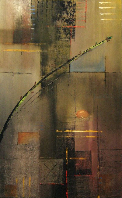 naissance fragile 2009 80x50 huile sur toile -- Cliquez pour voir l'image en entier