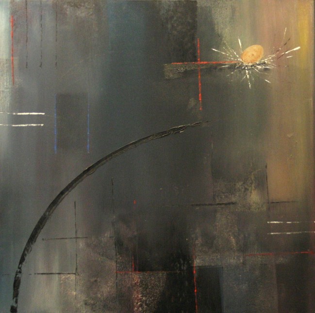 TERRE BRULEE 2009 60x60  huile sur toile